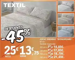 E.Leclerc Bed & dreams - juego sabanas oferta