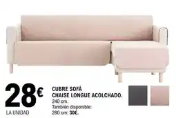 E.Leclerc Cubre sofá chaise longue acolchado oferta