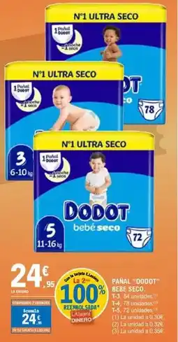 E.Leclerc Dodot - pañal bebé seco oferta