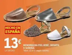 E.Leclerc Menorquina piel bebe oferta