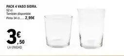 E.Leclerc Pack 4 vaso sidra oferta