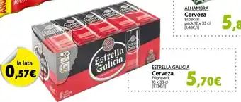 Hiper Usera Estrella Galicia Cerveza 10 x 33 cl oferta
