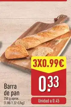 ALDI Barra de pan oferta