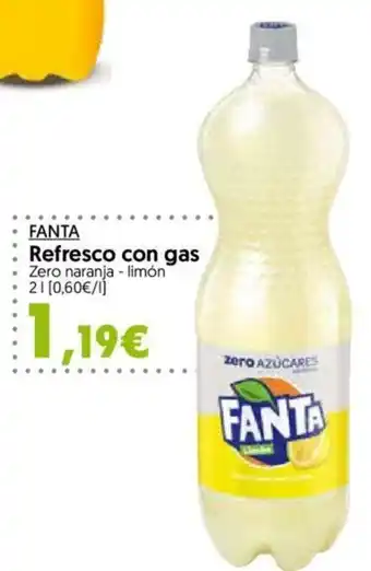 Hiper Usera Fanta Refresco con gas Zero naranja - limón 2 L oferta
