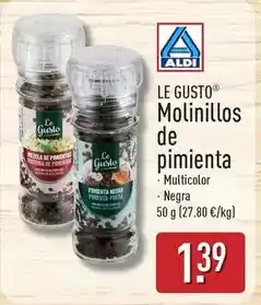 ALDI Le gusto - molinillos de pimienta oferta