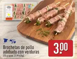 ALDI Brochetas de pollo adobado con verduras oferta