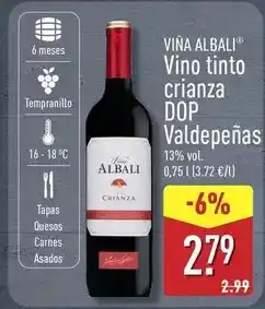ALDI Viña albali - vino tinto crianza dop valdepenas oferta