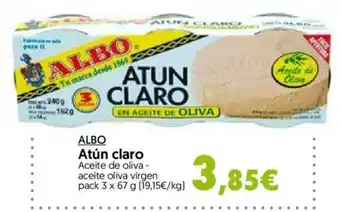 Hiper Usera Albo Atún claro Aceite de oliva - aceite oliva virgen pack 3 x 67 g oferta