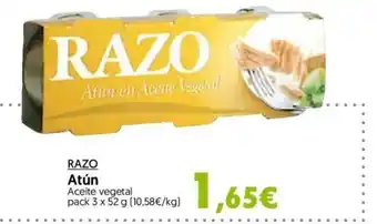 Hiper Usera Razo Atún Aceite vegetal pack 3 x 52 g oferta