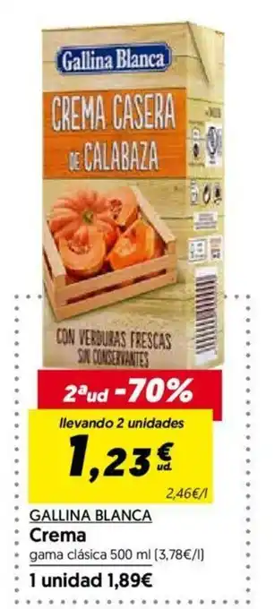 Hiper Usera Gallina Blanca Crema gama clásica 500ml oferta