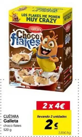 Hiper Usera Cuetara Galleta choco flakes 520g oferta