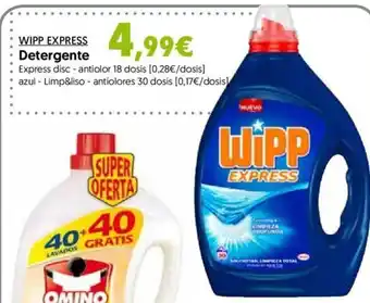Hiper Usera Wipp Express Detergente 18 dosis oferta