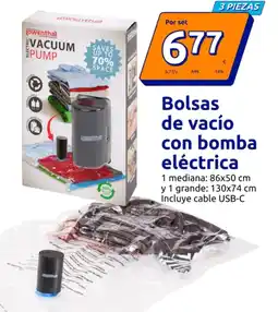 Action Bolsas de vacío con bomba eléctrica oferta