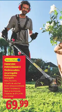 Lidl PARKSIDE PERFORMANCE Desbrossadora recarregable oferta