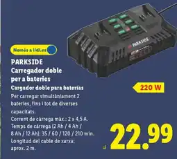 Lidl PARKSIDE Carregador doble per a bateries Cargador doble para baterías oferta