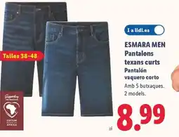 Lidl ESMARA MEN Pantalons texans curts Pantalón vaquero corto oferta