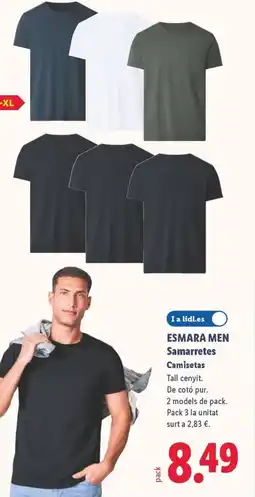 Lidl ESMARA MEN Samarretes Camisetas oferta