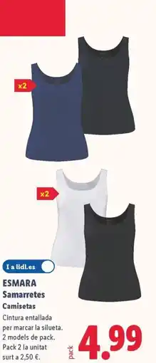 Lidl ESMARA Samarretes Camisetas oferta