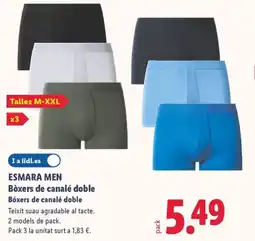 Lidl ESMARA MEN Bòxers de canalé doble Bóxers de canalé doble oferta