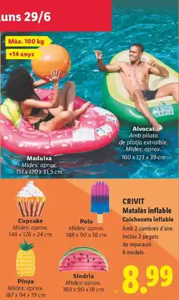 Lidl CRIVIT Matalàs inflable Colchoneta inflable oferta
