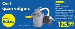 Lidl CRIVIT Sistema de depuració per a piscina oferta