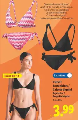 Lidl CRIVIT Sostenidors/ Calceta biquini Sujetador / Braguita biquini oferta