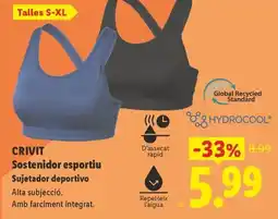 Lidl CRIVIT Sostenidor esportiu Sujetador deportivo oferta
