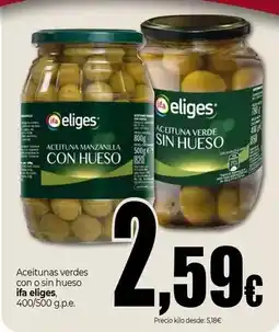 Unide Market Ifa eliges - aceitunas verdes con o sin hueso oferta
