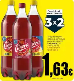 Unide Market La casera - tinto de verano clásico o con limón con o sin alcohol oferta