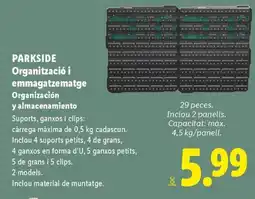Lidl PARKSIDE Organització i emmagatzematge Organización y almacenamiento oferta