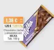 Cuevas Cash Milka - chocolate c.leche y almendras ent oferta