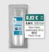 Cuevas Cash Best - vaso trans. reutilizable oferta