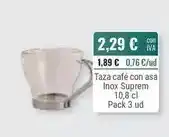 Cuevas Cash Taza café con asa inox suprem oferta