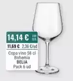 Cuevas Cash Belia - copa vino bohemia oferta