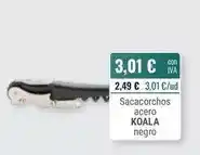 Cuevas Cash Koala - sacacorchos acero negro oferta