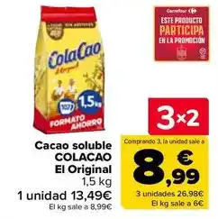 Carrefour Cola cao - cacao soluble el original oferta