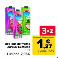 Carrefour Juver - bebidas de frutas exoticos oferta