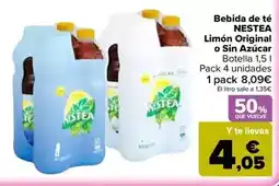 Carrefour Nestea - bebida de te limon original o sin azucar oferta