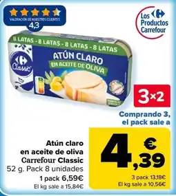 Carrefour Carrefour classic - atun claro en aceite de oliva oferta