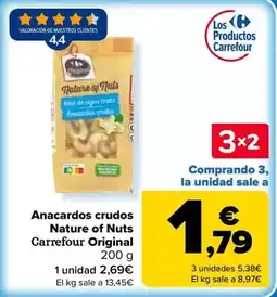 Carrefour Carrefour - anacardos crudos nature of nuts original oferta