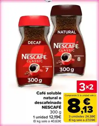 Carrefour Nescafé - cafe soluble natural o descafeinado oferta