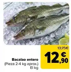Carrefour Bacalao entero oferta