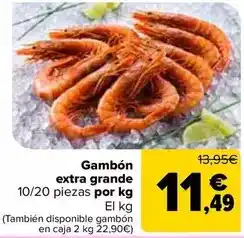 Carrefour Gambon extra grande por kg oferta