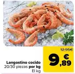 Carrefour Langostino cocido oferta