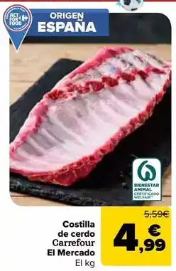 Carrefour Carrefour el mercado - costilla de cerdo oferta