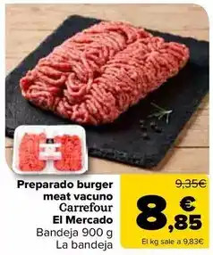 Carrefour Carrefour el mercado - preparado burger meat vacuno oferta