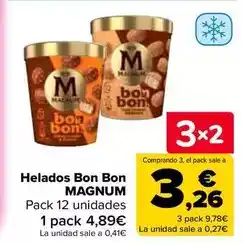 Carrefour Magnum - helados bon bon oferta