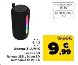 Carrefour Ziu - altavoz z-lumix oferta