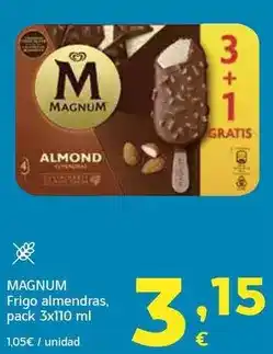 HiperDino Algida - magnum frigo almendras oferta