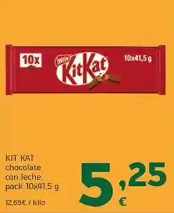 HiperDino Nestlé - chocolate con leche kit kat oferta